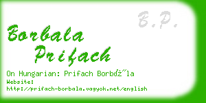 borbala prifach business card